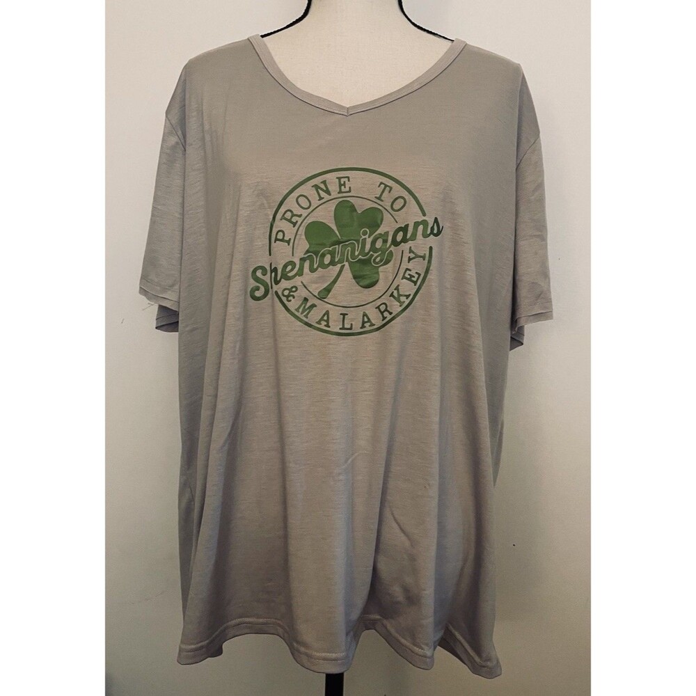Unbranded Prone To Shenanigans & Malarky Graphic T-shirt Gray 4X
